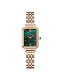 POEDAGAR Women's Rose Gold Emerald Green Dial Watch 622