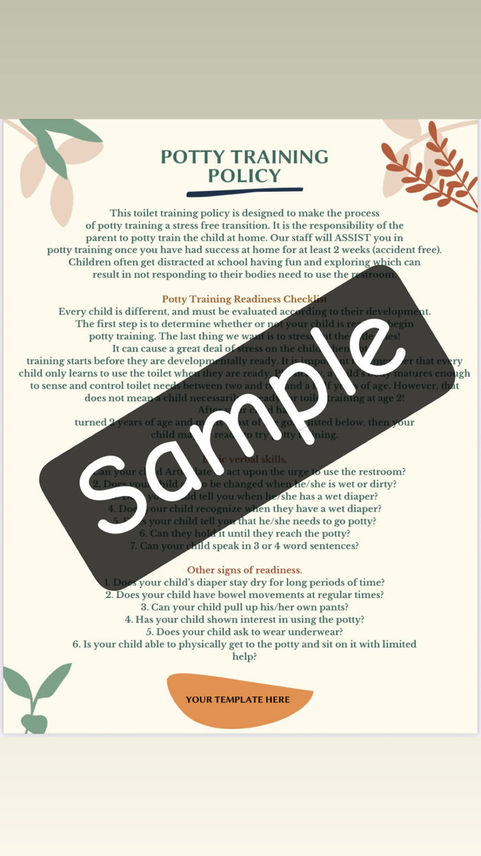 Potty training policies