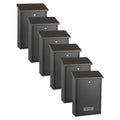 Practo Garden Brievenbussen Dublin Mat Zwart | Set van 6 stuks - Doika - Brievenbusset - Practo Garden -  - 6 stuks van B311N