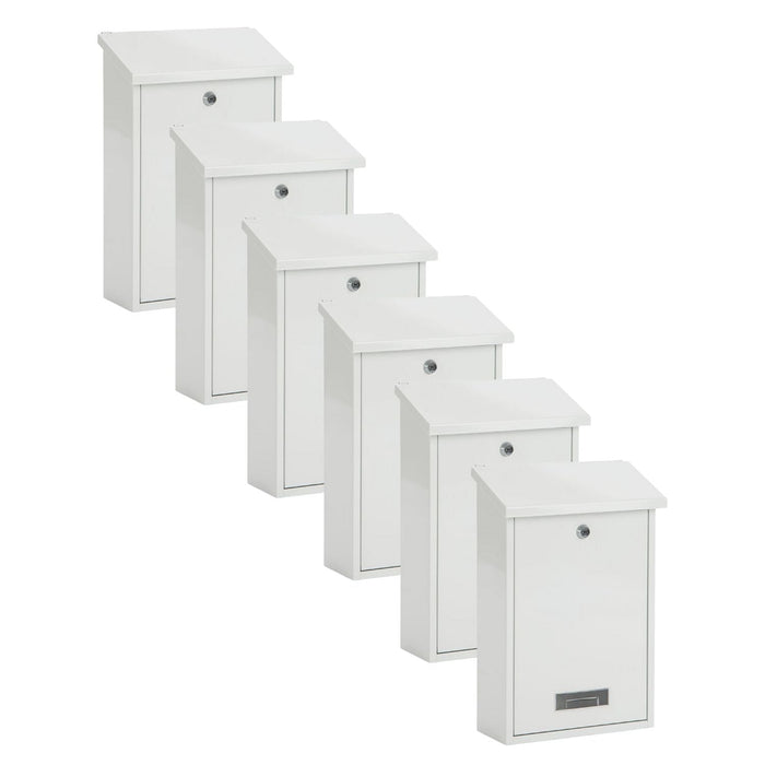 Practo Garden Brievenbussen Dublin Wit | Set van 6 stuks - Doika - Brievenbusset - Practo Garden -  - 6 stuks van B311B