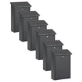 Practo Garden Brievenbussen Halifax mat zwart | Set van 6 stuks - Doika - Brievenbusset - Practo Garden -  - 6 stuks van B411AN