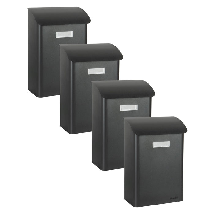 Practo Garden Brievenbussen Leeds mat zwart | Set van 4 stuks - Doika - Brievenbusset - Practo Garden -  - 4 stuks van B304N