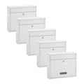 Practo Garden Brievenbussen Oxford Wit | Set van 5 stuks - Doika - Brievenbusset - Practo Garden -  - 5 stuks van B303B