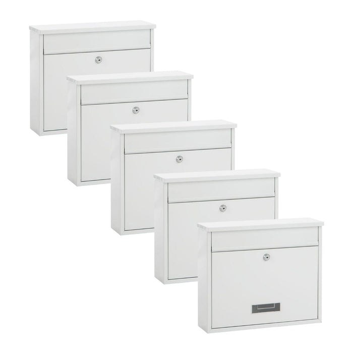 Practo Garden Brievenbussen Oxford Wit | Set van 5 stuks - Doika - Brievenbusset - Practo Garden -  - 5 stuks van B303B