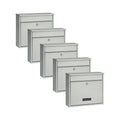 Practo Garden Brievenbussen Oxford zilvergrijs | Set van 5 stuks - Doika - Brievenbusset - Practo Garden -  - 5 stuks van B303A