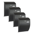 Practo Garden Brievenbussen Sheffield Mat Zwart | Set van 4 stuks - Doika - Brievenbusset - Practo Garden -  - 4 stuks van B306N