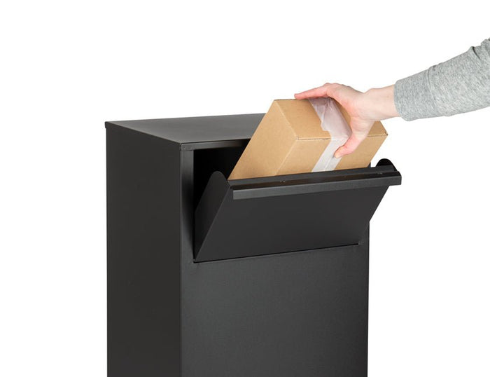 Practo Garden pakketbrievenbus Dortmund achteruitname mat zwart - Doika BV - Pakketbrievenbus - Practo Garden - 5414045039980 - B719N