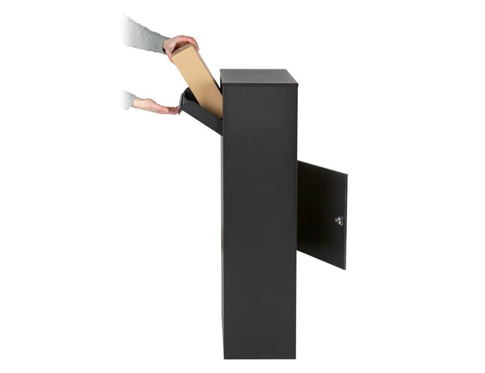Practo Garden pakketbrievenbus Dortmund achteruitname mat zwart - Doika BV - Pakketbrievenbus - Practo Garden - 5414045039980 - B719N