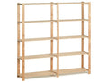 Practo Houten opbergrek 175x175x40 cm – 5 legborden - Doika - Opbergrekken - Practo Home -  - H229