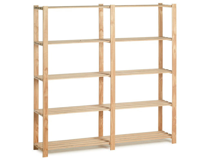 Practo Houten opbergrek 175x175x40 cm – 5 legborden - Doika - Opbergrekken - Practo Home -  - H229