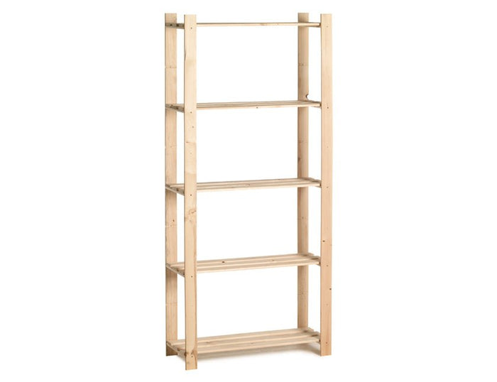 Practo Houten opbergrek 175x80x30 cm – 5 legborden - Doika - Opbergrekken - Practo Home -  - H205