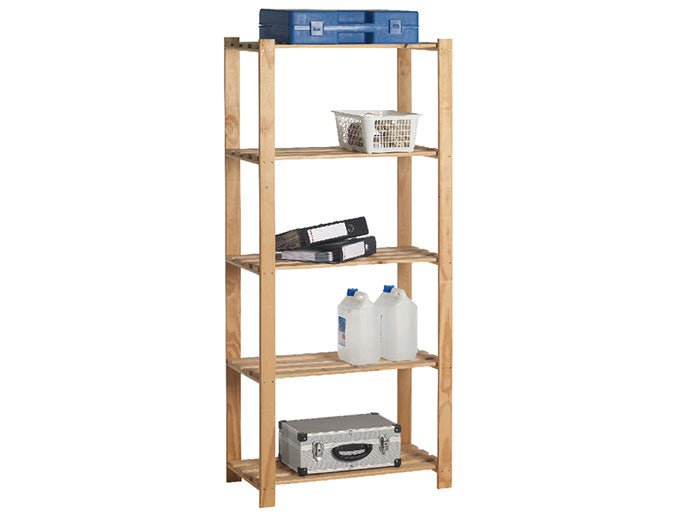 Practo Houten opbergrek 175x80x40 cm – 5 legborden - Doika - Opbergrekken - Practo Home -  - H226