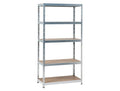 Practo Metalen opbergrek 180x91x45 cm – 5 legborden – Galva - Doika - Opbergrekken - Practo Home -  - M843