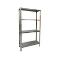 Practo Metalen Rek Heavy Duty 150x75x30 cm – 4 legborden – Zwart - Doika - Opbergrekken - Practo Home -  - M1507530.4N