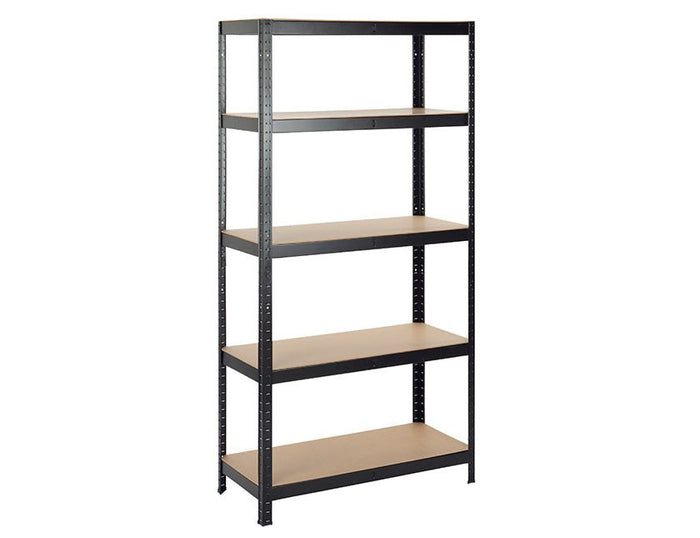 Practo Metalen Rek Heavy Duty 180x120x45 cm – 5 legborden – Zwart - Doika - Opbergrekken - Practo Home -  - M18012045.5N