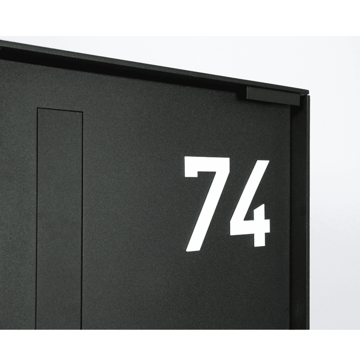 Premium Wit Huisnummer | Zelfklevend Roestvrij Aluminium met Coating | 10 cm hoog - Doika - Huisnummer - Doika -  - Wit-zelfklevend-10cm