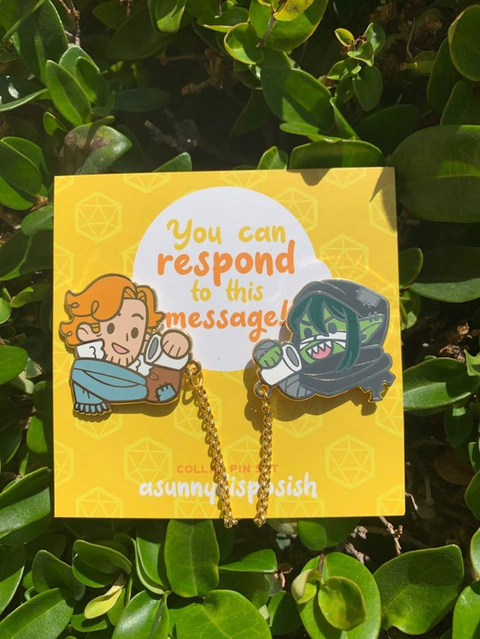 PREORDER Caleb & Nott "You Can Respond To This Message" Collar Pin Set [SHIPS FEB 2026]
