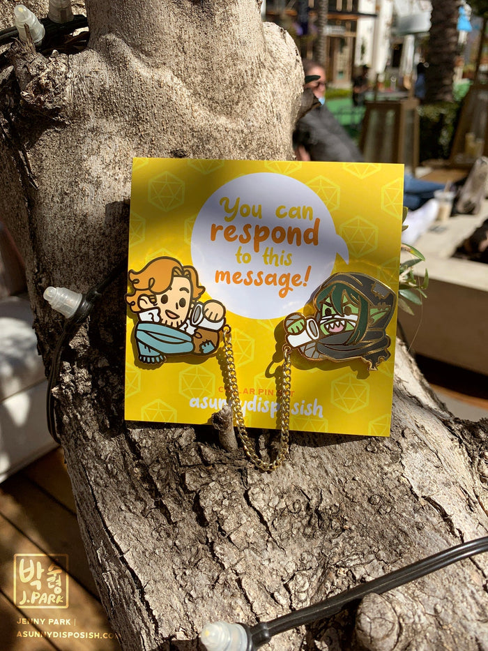PREORDER Jester & Essek "You Poopin'?" Collar Pin Set [SHIPS FEB 2026]