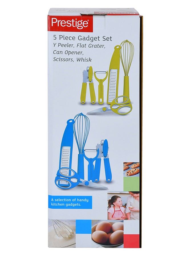 Prestige 5-Piece Comfortable Grip Kitchen Gadget Set Blue/Silver