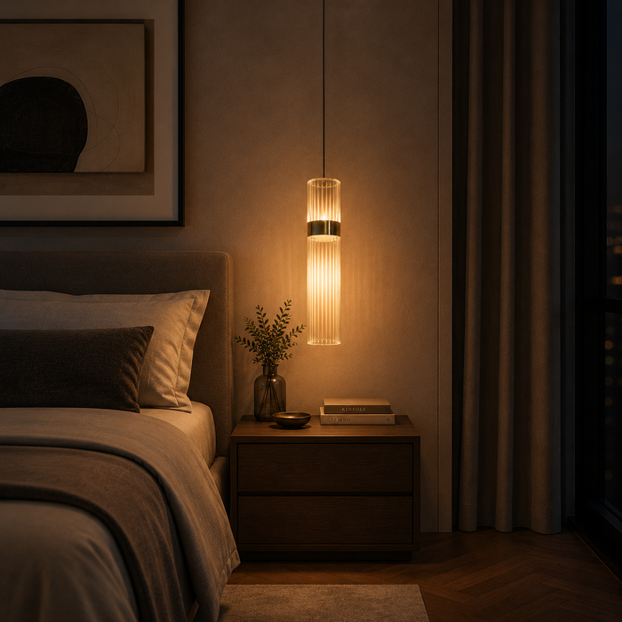 Prisma Fluted Glass Pendant Light