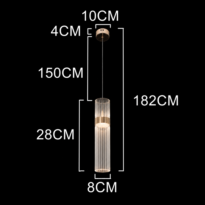 Prisma Fluted Glass Pendant Light