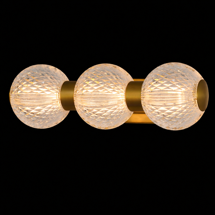 Prismora Trio Glass Globe Wall Light