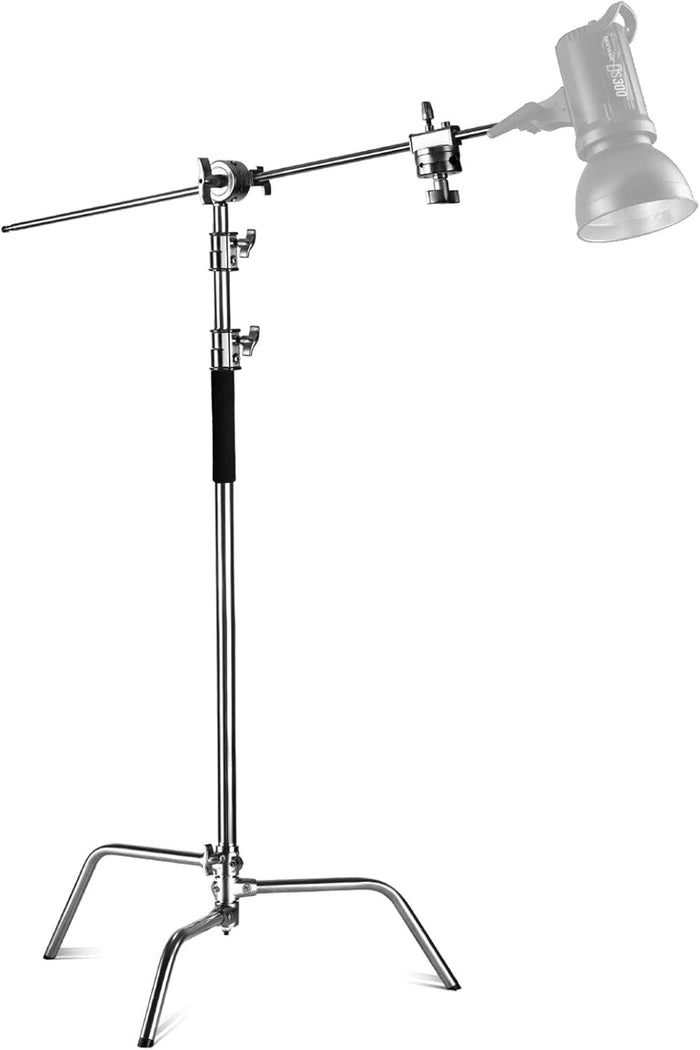 Pro 100% Stainless Steel Heavy Duty C Stand with Boom Arm