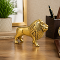 Pure Source India Brass Lion Statue Idol (3.9 Inch) - MahaVastu Remedies Decoration Showpiece Figurine