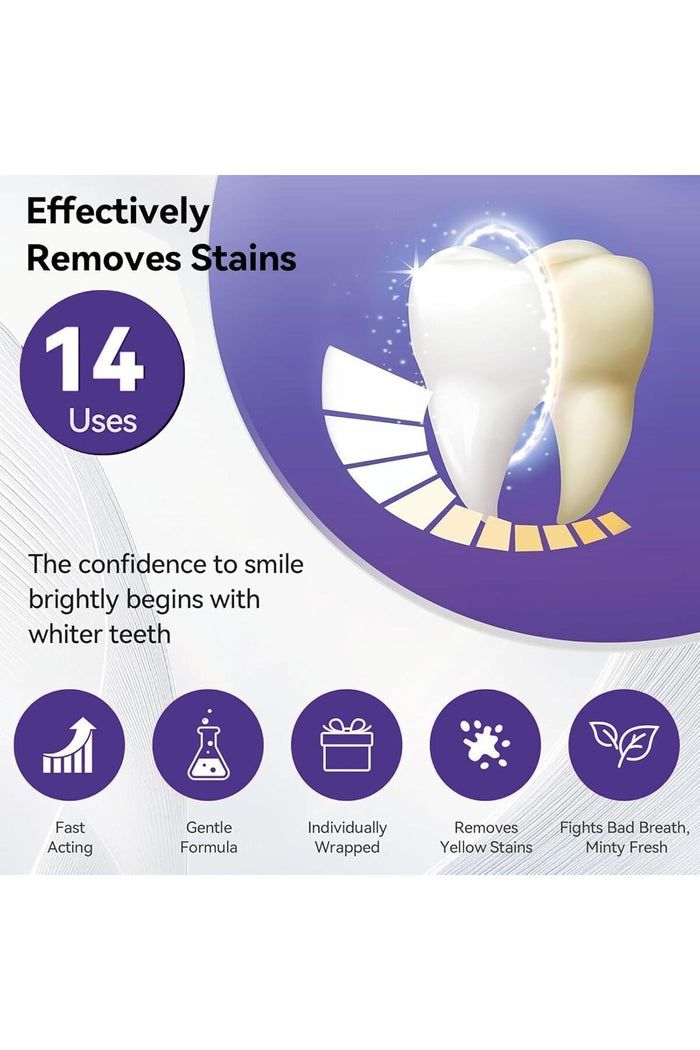 Purple Teeth Whitening Strips for Sensitive Teeth