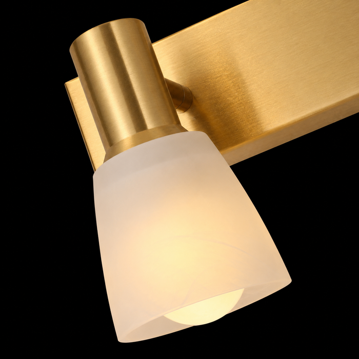 Quartet Glow Brass Bathroom Mirror Wall Light