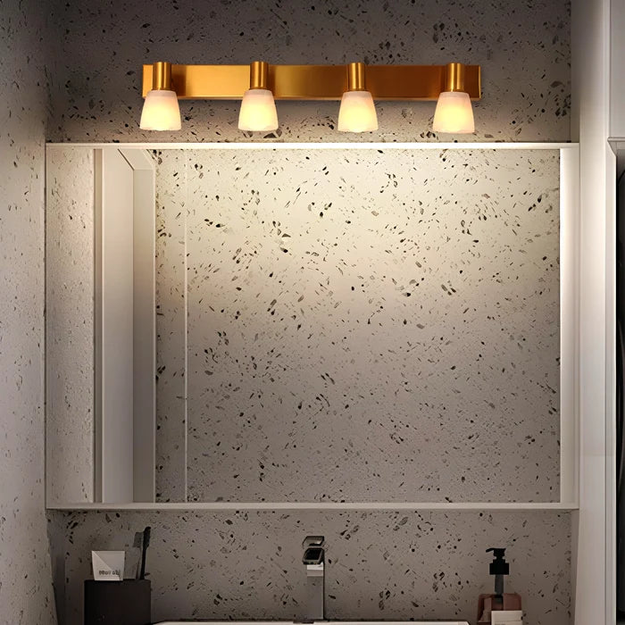Quartet Glow Brass Bathroom Mirror Wall Light