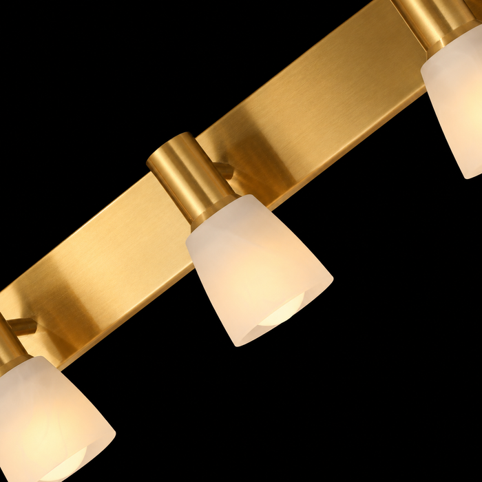 Quartet Glow Brass Bathroom Mirror Wall Light