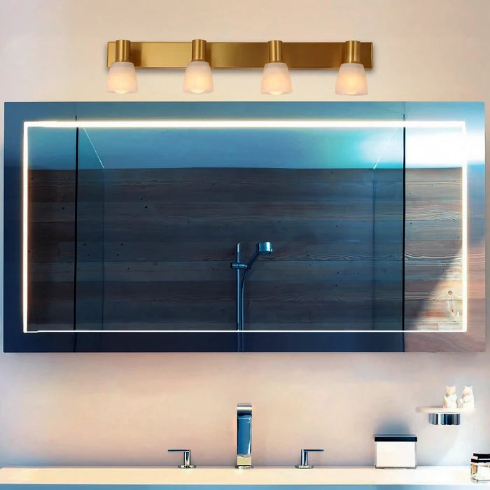 Quartet Glow Brass Bathroom Mirror Wall Light