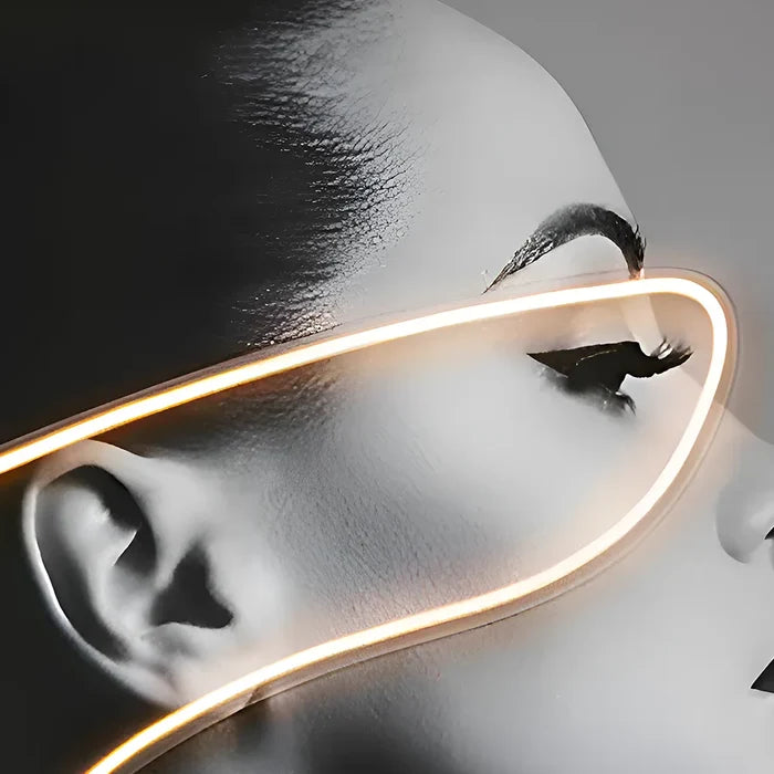 Radiant Gaze Portrait Illuminated Wall Art