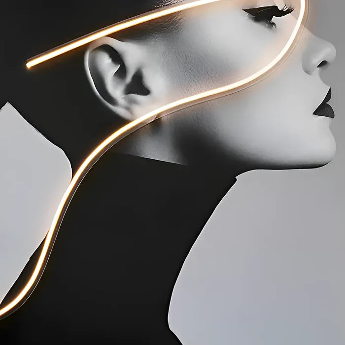 Radiant Gaze Portrait Illuminated Wall Art