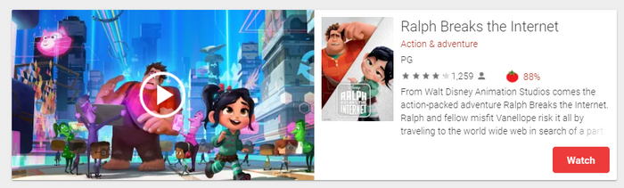Ralph Breaks the Internet Google TV HD Digital Code (Redeems in Google TV; HD Movies Anywhere & HDX Vudu & HD iTunes Transfer Across Movies Anywhere)