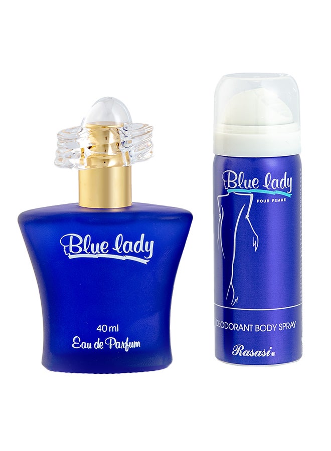 Rasasi Blue Lady EDP Perfume, Free Deodorant Spray 40, 50ml