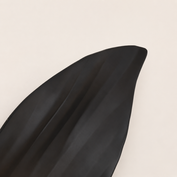 Raven's Glow - Black Leaf Wall Sconce with Orb Light