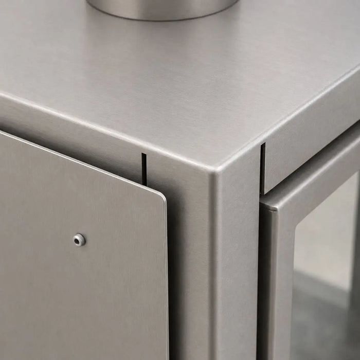 RB73 matt stainless Steel Heat Shield for Outside Fireplace product detail view
