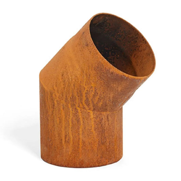RB73 Quaruba Elbow 45 Degrees Flue Part product detail view - corten steel