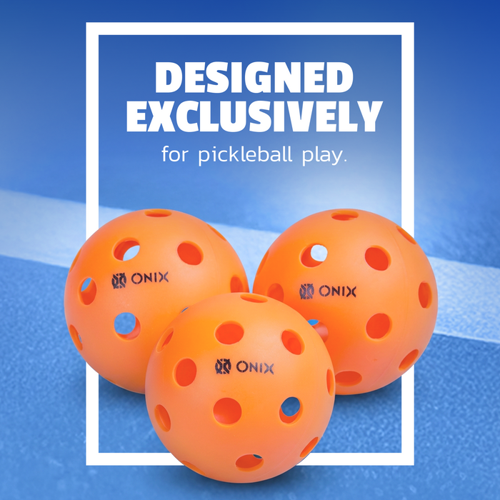 onix recruit indoor orange pickleballs pure
