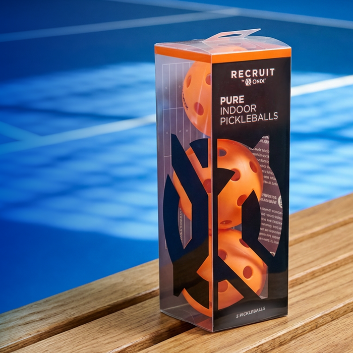 onix recruit indoor orange pickleballs pure
