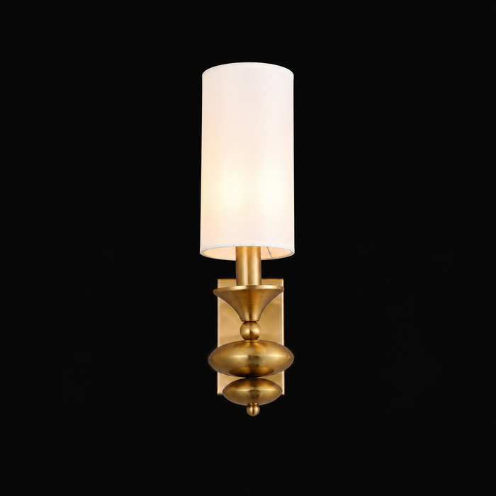 Refine Lumina - Modern Brass Wall Lamp with White Shade