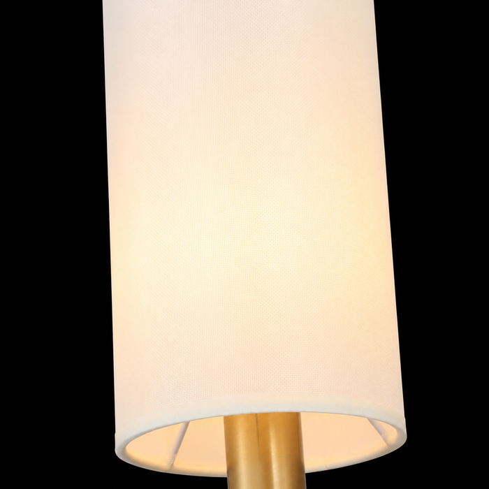 Refine Lumina - Modern Brass Wall Lamp with White Shade