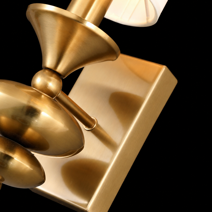 Refine Lumina - Modern Brass Wall Lamp with White Shade