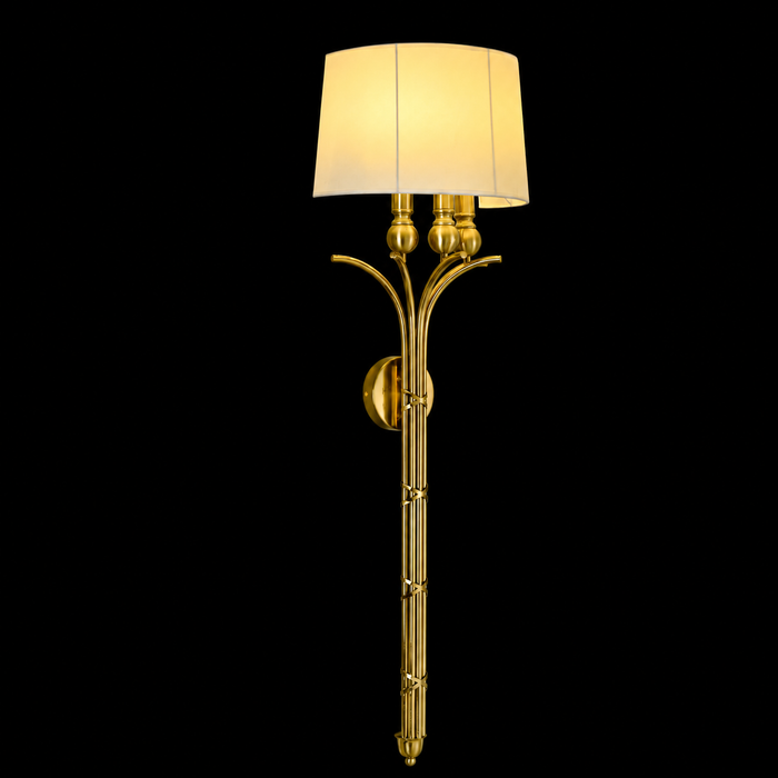 Regalia Brass Fabric Wall Sconce