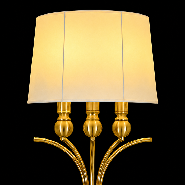Regalia Brass Fabric Wall Sconce