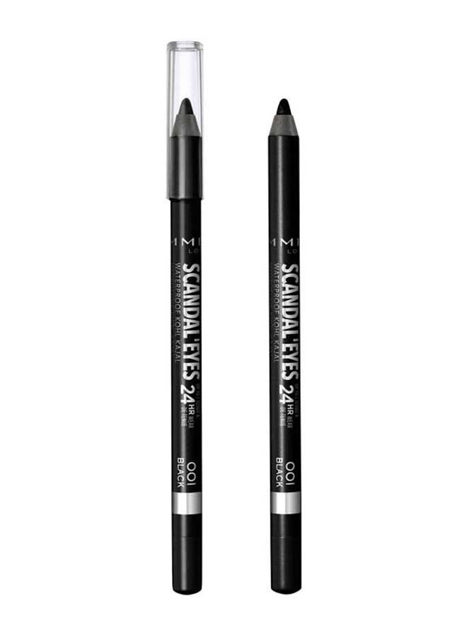 RIMMEL LONDON Scandaleyes Waterproof Kohl Kajal Pencil Eyeliner 1.3 g 001 Black