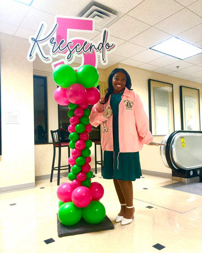 Roman Spiral Balloon Sign Tower