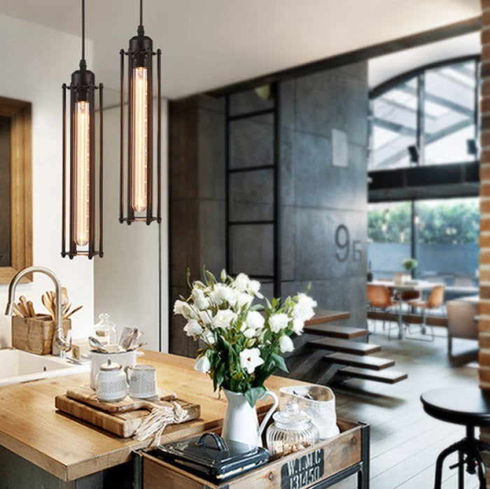 Rustic Refuge Linear Iron Pendant Light